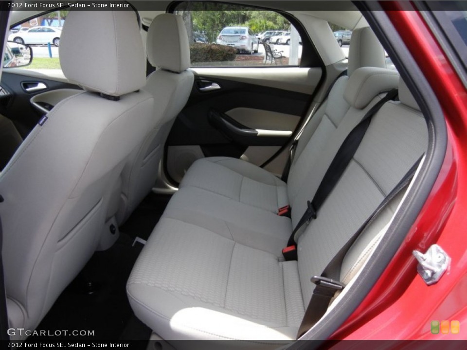 Stone Interior Rear Seat for the 2012 Ford Focus SEL Sedan #67589005