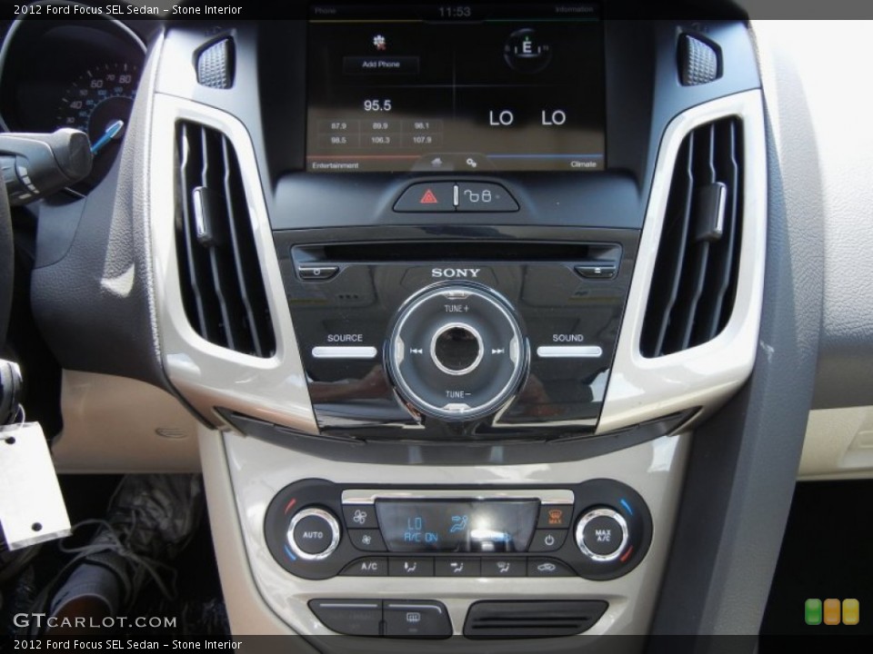 Stone Interior Controls for the 2012 Ford Focus SEL Sedan #67589035