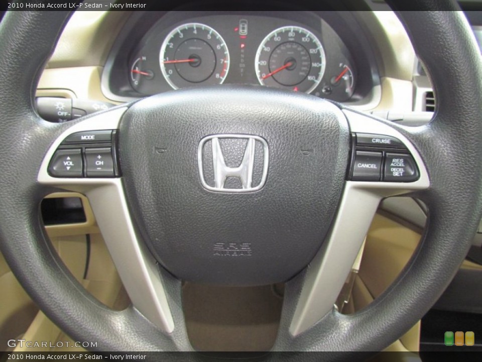 Ivory Interior Steering Wheel for the 2010 Honda Accord LX-P Sedan #67590196