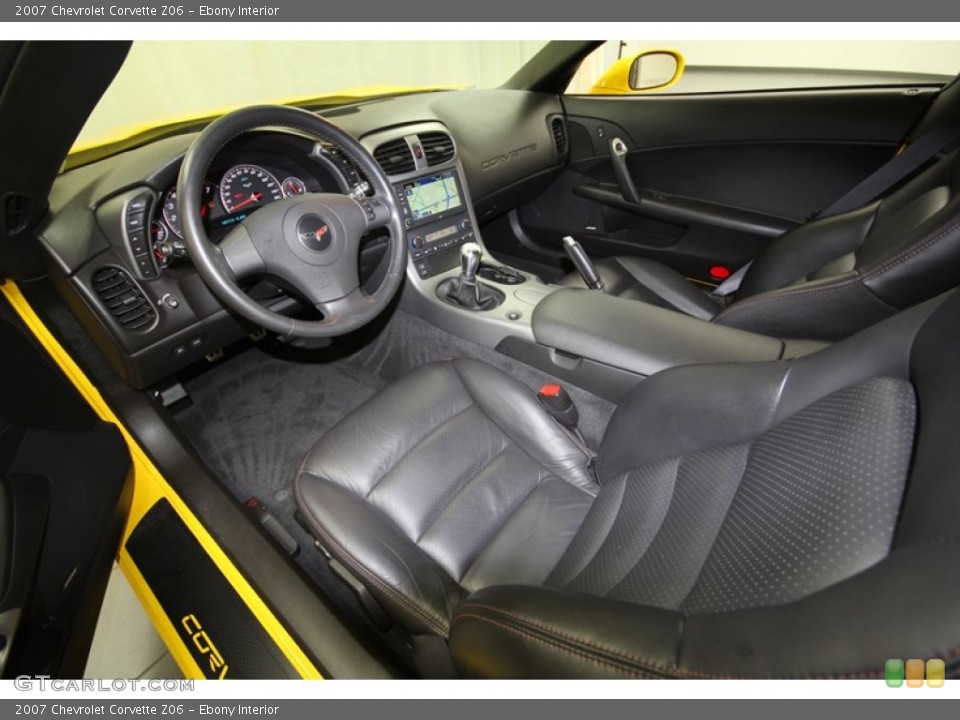 Ebony Interior Prime Interior for the 2007 Chevrolet Corvette Z06 #67595484