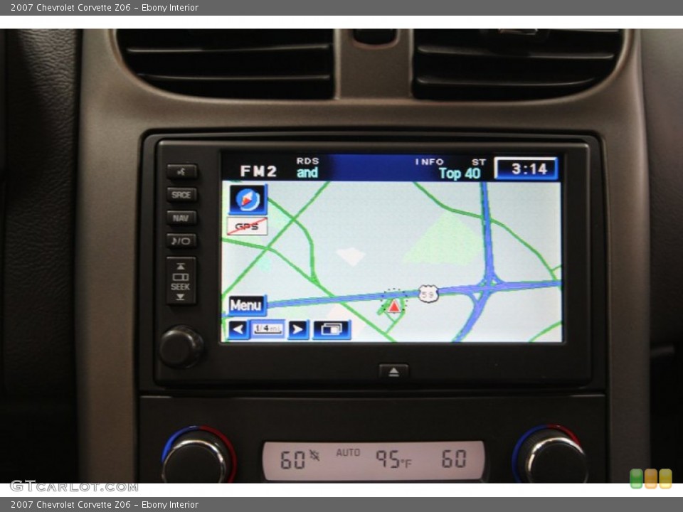 Ebony Interior Navigation for the 2007 Chevrolet Corvette Z06 #67595538