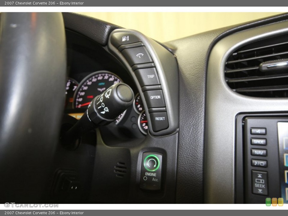 Ebony Interior Controls for the 2007 Chevrolet Corvette Z06 #67595580