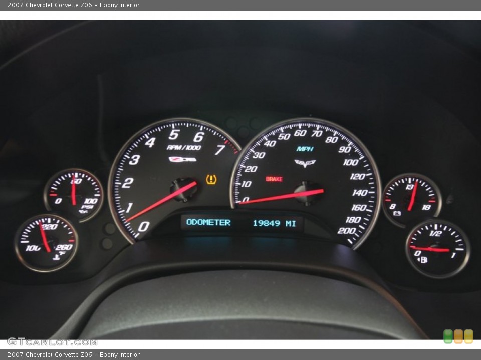 Ebony Interior Gauges for the 2007 Chevrolet Corvette Z06 #67595685