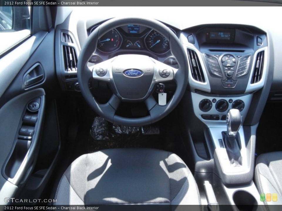 Charcoal Black Interior Dashboard for the 2012 Ford Focus SE SFE Sedan #67599219
