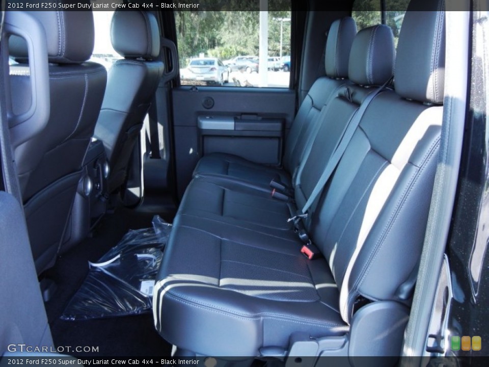 Black Interior Rear Seat for the 2012 Ford F250 Super Duty Lariat Crew Cab 4x4 #67600089