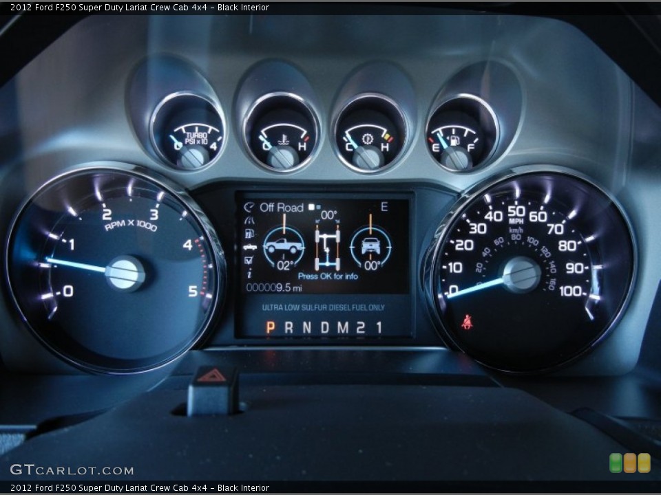 Black Interior Gauges for the 2012 Ford F250 Super Duty Lariat Crew Cab 4x4 #67600113