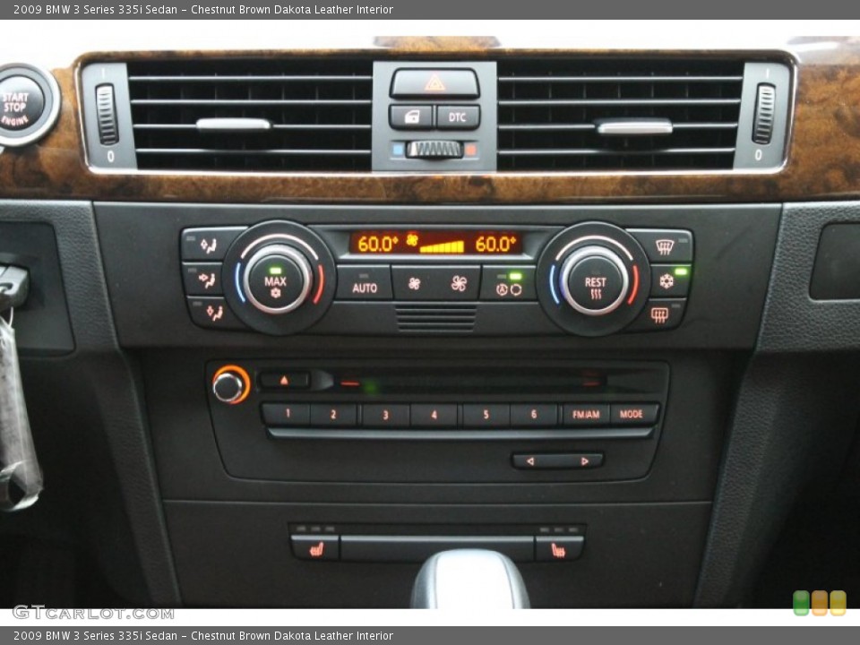Chestnut Brown Dakota Leather Interior Controls for the 2009 BMW 3 Series 335i Sedan #67600770