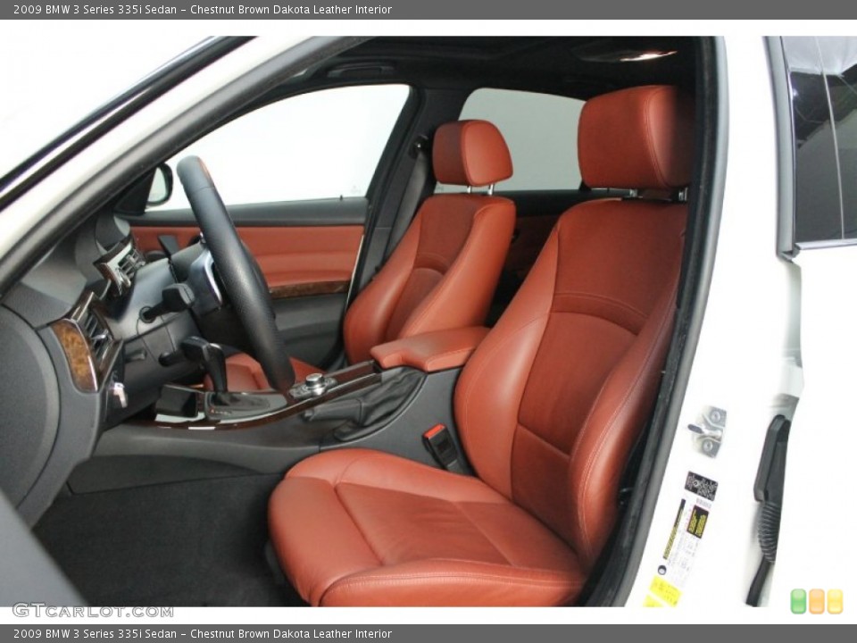 Chestnut Brown Dakota Leather Interior Photo for the 2009 BMW 3 Series 335i Sedan #67600779