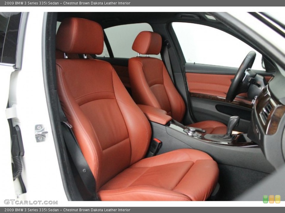 Chestnut Brown Dakota Leather Interior Photo for the 2009 BMW 3 Series 335i Sedan #67600788