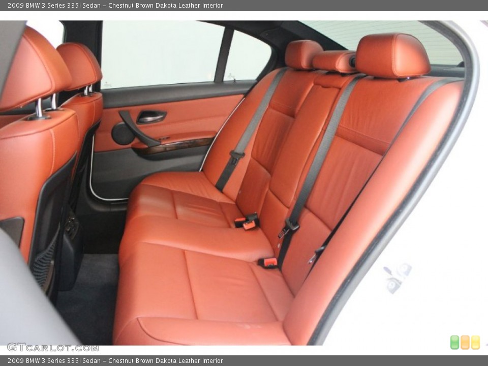 Chestnut Brown Dakota Leather Interior Photo for the 2009 BMW 3 Series 335i Sedan #67600794