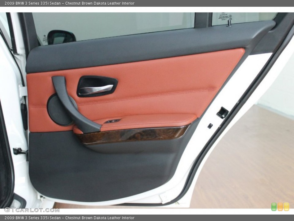 Chestnut Brown Dakota Leather Interior Door Panel for the 2009 BMW 3 Series 335i Sedan #67600821