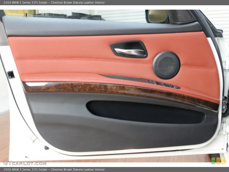 Chestnut Brown Dakota Leather Interior Door Panel for the 2009 BMW 3 Series 335i Sedan #67600839