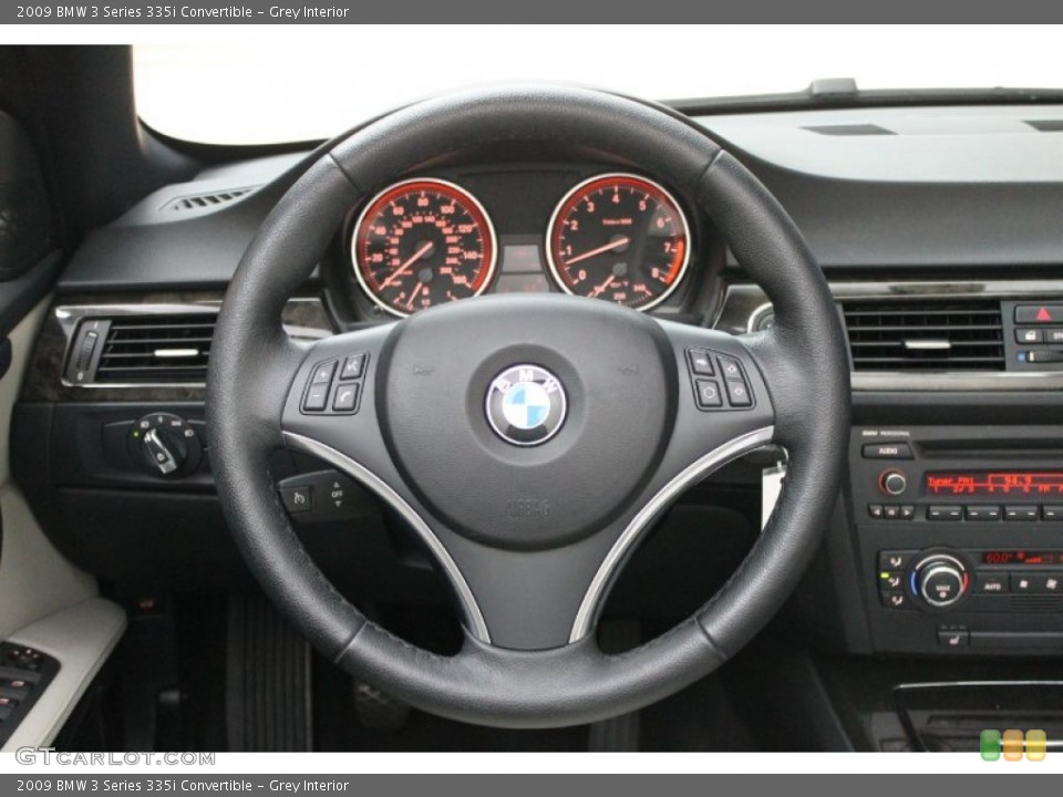 Grey Interior Steering Wheel for the 2009 BMW 3 Series 335i Convertible #67602217