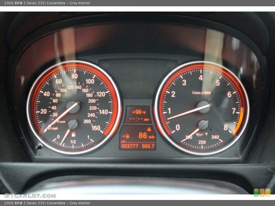 Grey Interior Gauges for the 2009 BMW 3 Series 335i Convertible #67602224