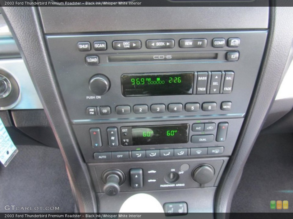 Black Ink/Whisper White Interior Controls for the 2003 Ford Thunderbird Premium Roadster #67604007