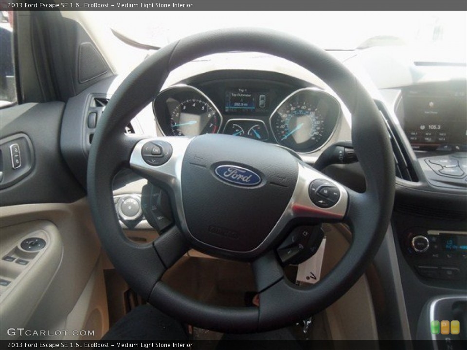 Medium Light Stone Interior Steering Wheel for the 2013 Ford Escape SE 1.6L EcoBoost #67607496
