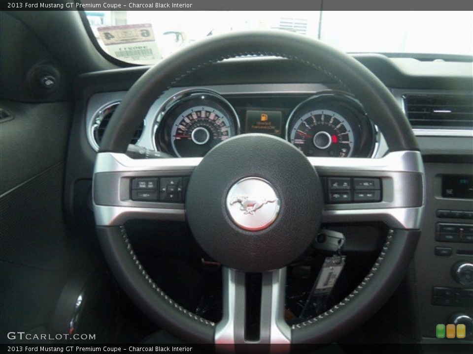 Charcoal Black Interior Steering Wheel for the 2013 Ford Mustang GT Premium Coupe #67608000