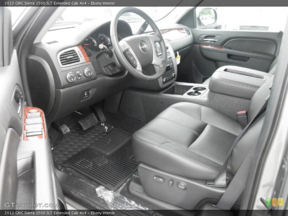 Ebony Interior Photo for the 2013 GMC Sierra 1500 SLT Extended Cab 4x4 #67612452