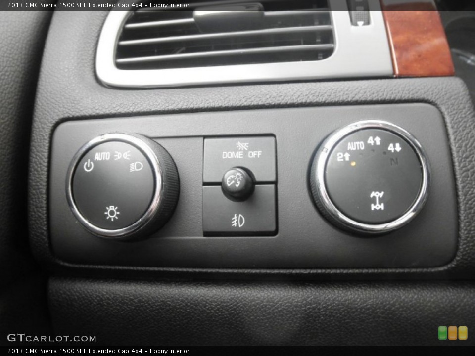 Ebony Interior Controls for the 2013 GMC Sierra 1500 SLT Extended Cab 4x4 #67612500