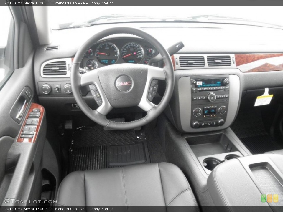 Ebony Interior Dashboard for the 2013 GMC Sierra 1500 SLT Extended Cab 4x4 #67612524