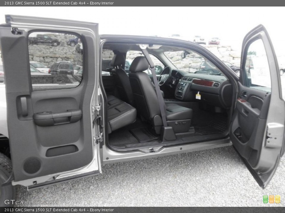 Ebony Interior Photo for the 2013 GMC Sierra 1500 SLT Extended Cab 4x4 #67612566