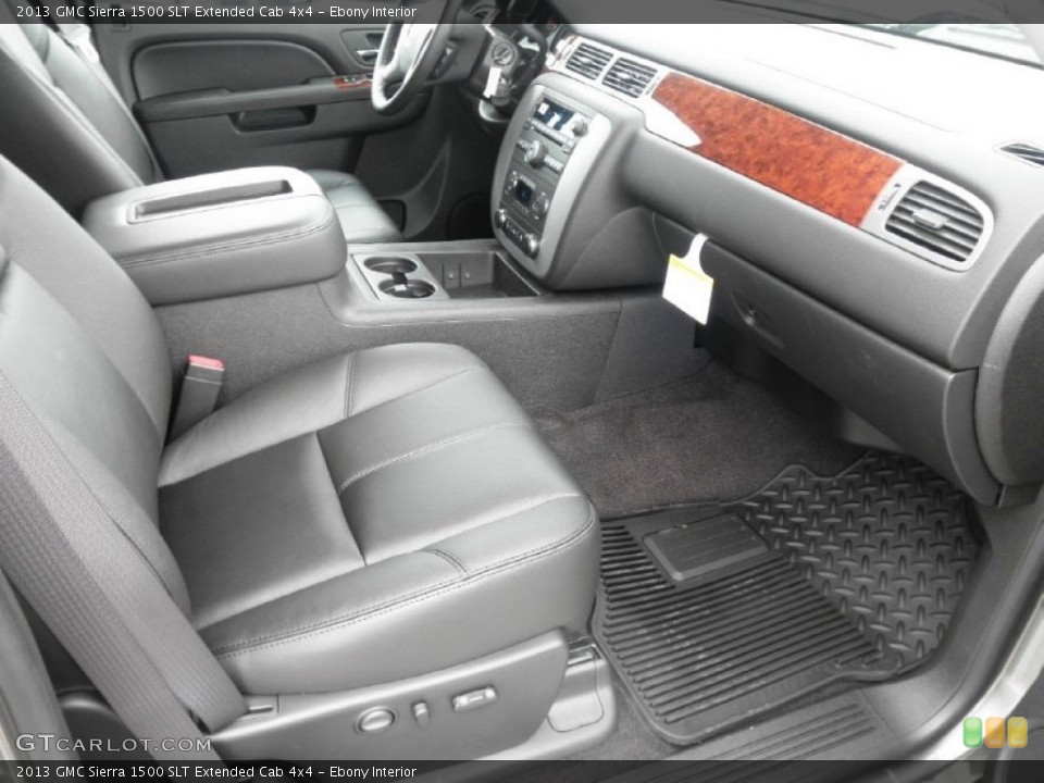 Ebony Interior Photo for the 2013 GMC Sierra 1500 SLT Extended Cab 4x4 #67612576