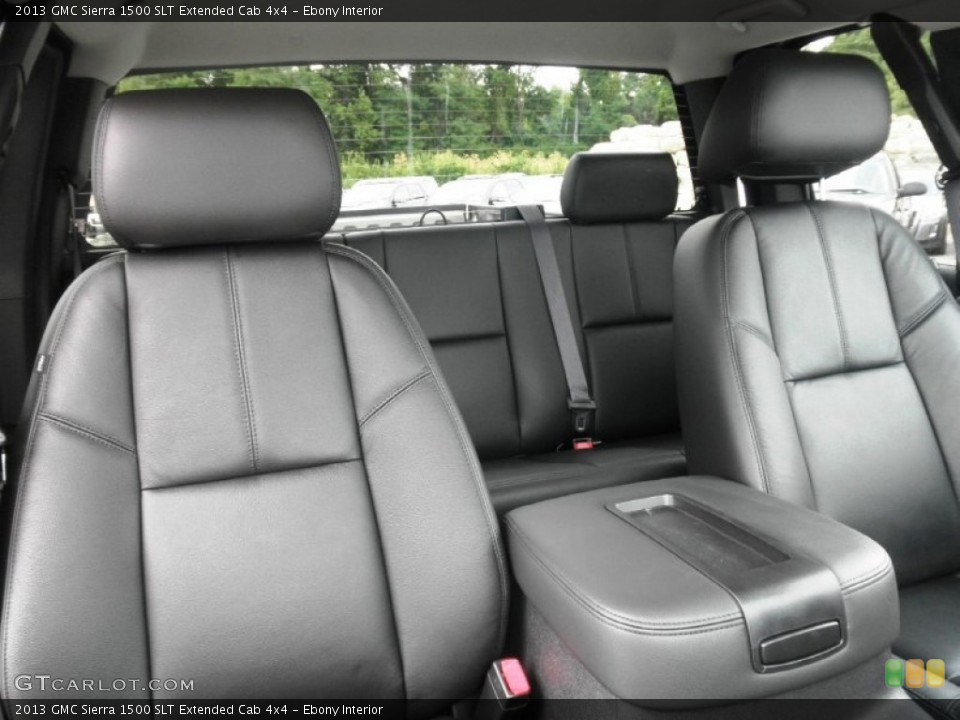 Ebony Interior Photo for the 2013 GMC Sierra 1500 SLT Extended Cab 4x4 #67612584