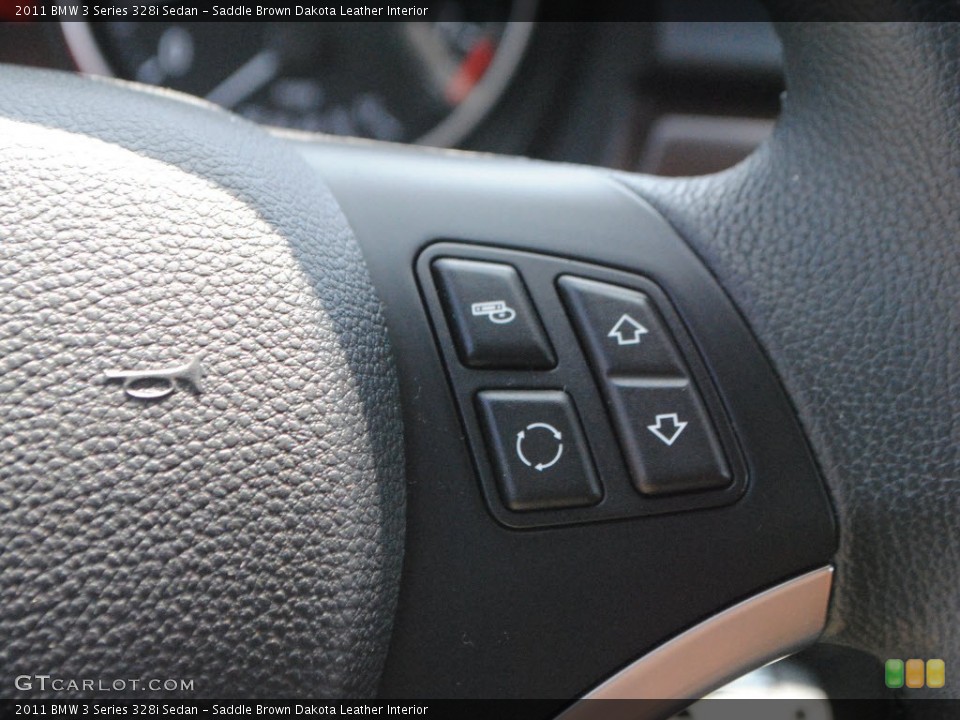 Saddle Brown Dakota Leather Interior Controls for the 2011 BMW 3 Series 328i Sedan #67613571