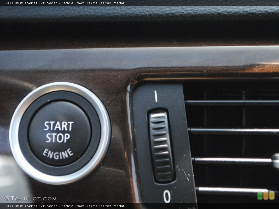 Saddle Brown Dakota Leather Interior Controls for the 2011 BMW 3 Series 328i Sedan #67613604