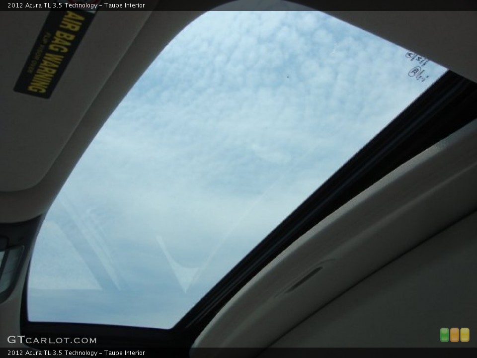 Taupe Interior Sunroof for the 2012 Acura TL 3.5 Technology #67614268