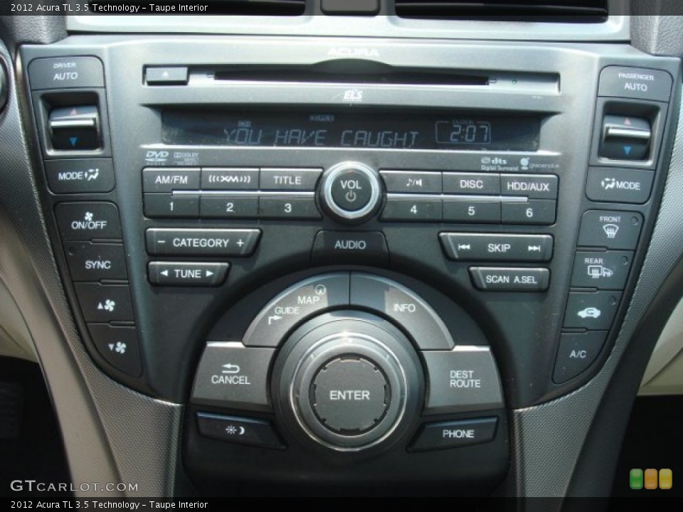 Taupe Interior Audio System for the 2012 Acura TL 3.5 Technology #67614291
