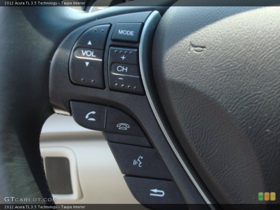 Taupe Interior Controls for the 2012 Acura TL 3.5 Technology #67614330