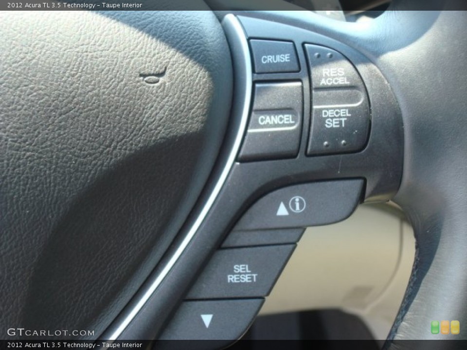 Taupe Interior Controls for the 2012 Acura TL 3.5 Technology #67614339