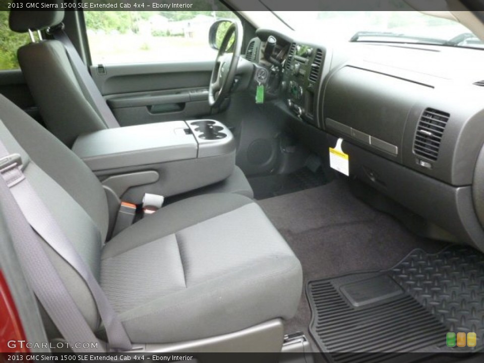Ebony Interior Photo for the 2013 GMC Sierra 1500 SLE Extended Cab 4x4 #67615410