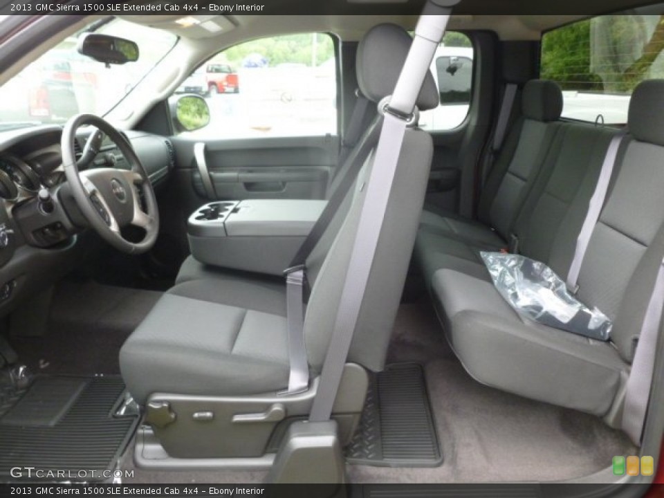 Ebony Interior Photo for the 2013 GMC Sierra 1500 SLE Extended Cab 4x4 #67615446