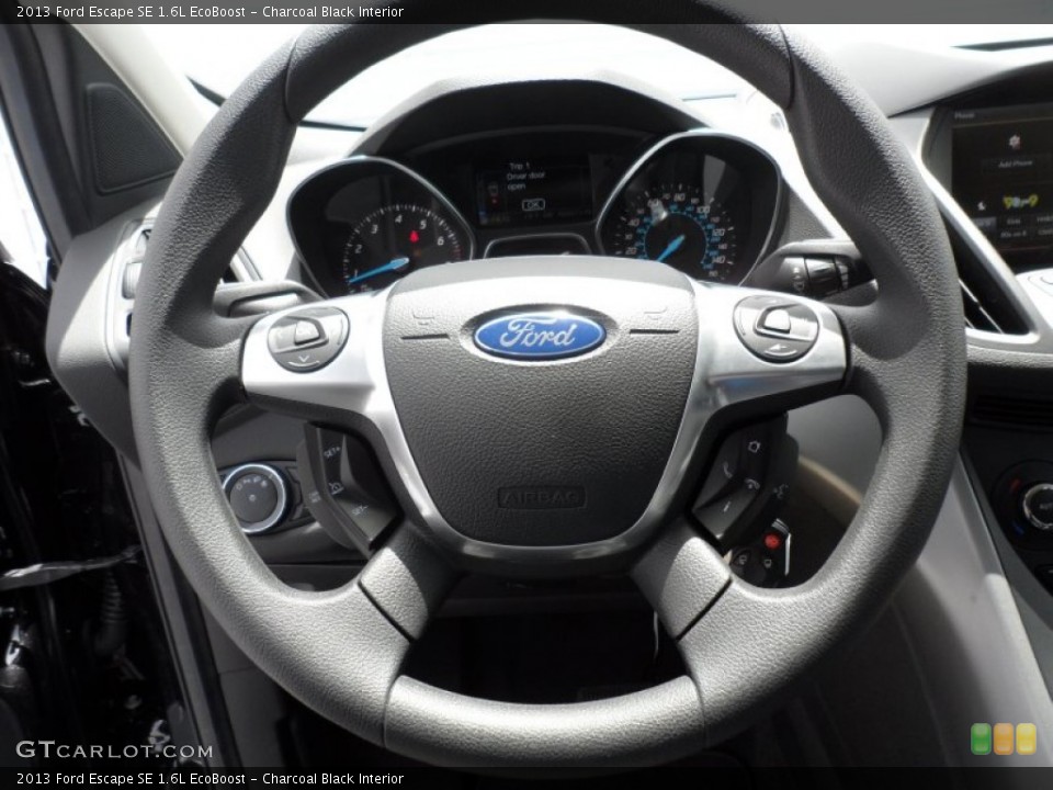 Charcoal Black Interior Steering Wheel for the 2013 Ford Escape SE 1.6L EcoBoost #67617486
