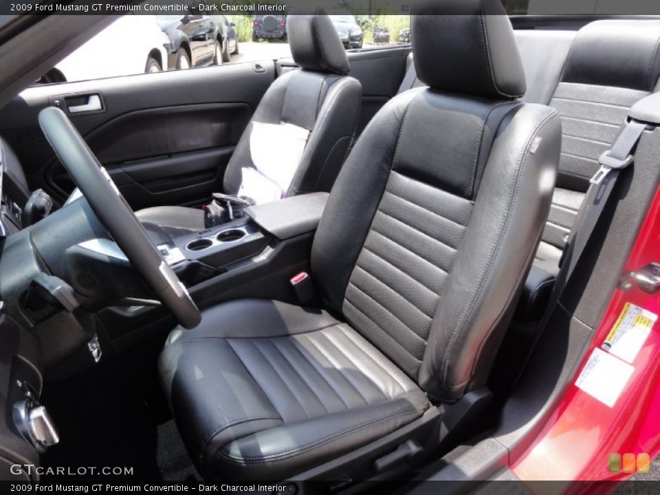 Dark Charcoal Interior Front Seat for the 2009 Ford Mustang GT Premium Convertible #67619482