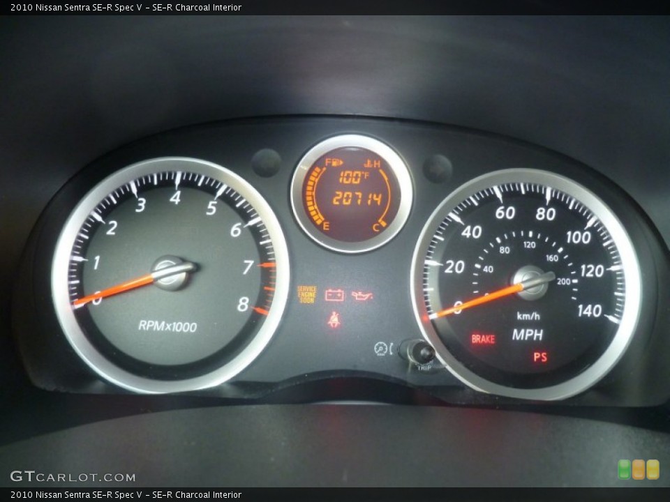 SE-R Charcoal Interior Gauges for the 2010 Nissan Sentra SE-R Spec V #67620321