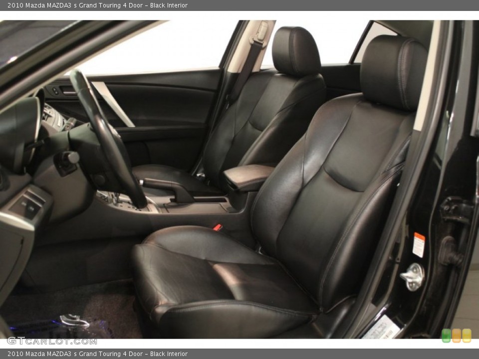 Black Interior Front Seat for the 2010 Mazda MAZDA3 s Grand Touring 4 Door #67621218