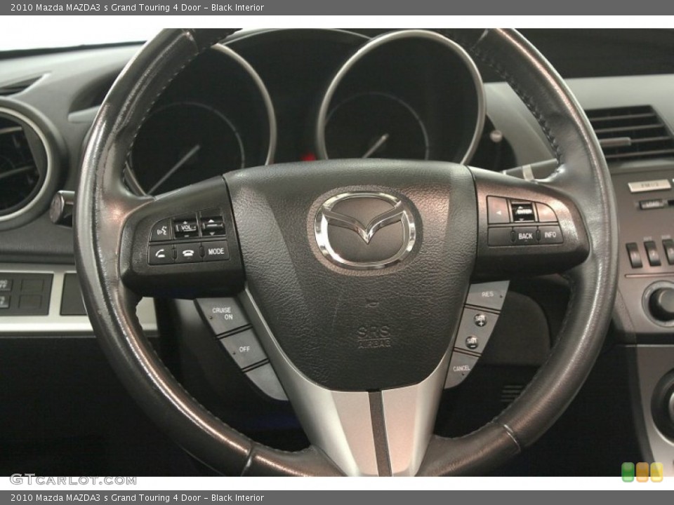 Black Interior Steering Wheel for the 2010 Mazda MAZDA3 s Grand Touring 4 Door #67621230