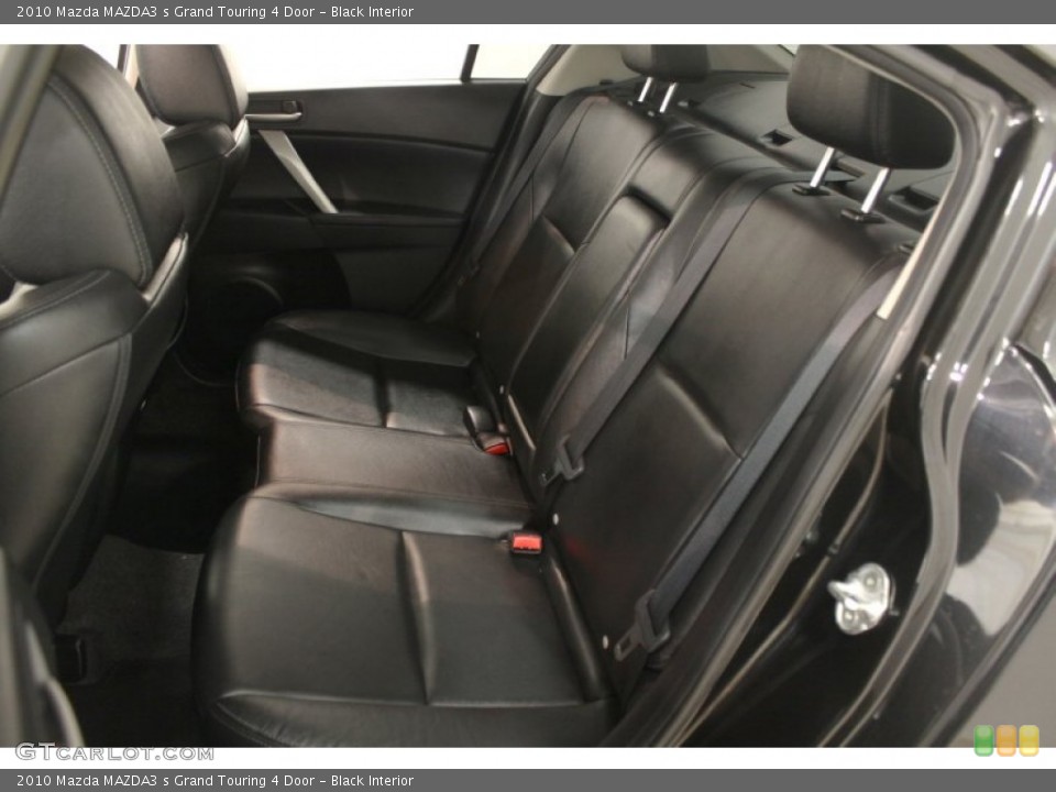 Black Interior Rear Seat for the 2010 Mazda MAZDA3 s Grand Touring 4 Door #67621326