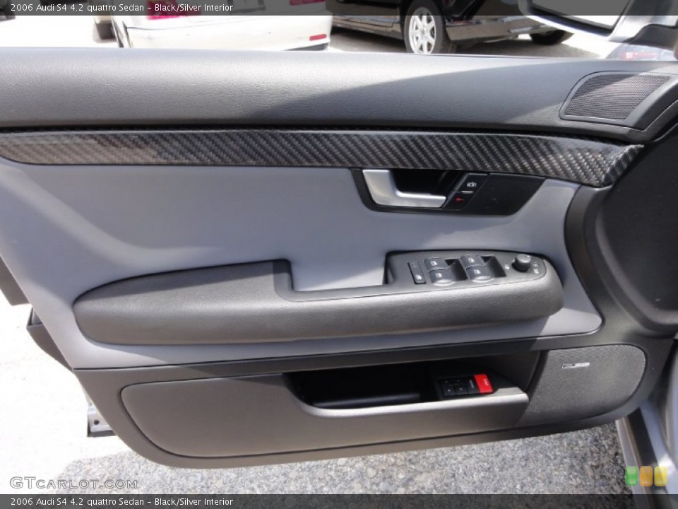 Black/Silver Interior Door Panel for the 2006 Audi S4 4.2 quattro Sedan #67621722