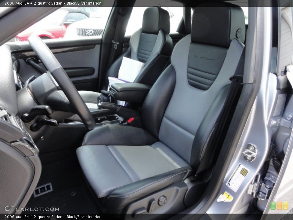 Black/Silver Interior Front Seat for the 2006 Audi S4 4.2 quattro Sedan #67621746