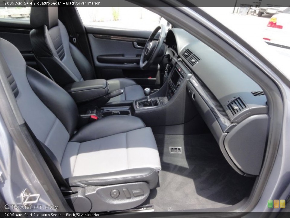 Black/Silver Interior Front Seat for the 2006 Audi S4 4.2 quattro Sedan #67621773
