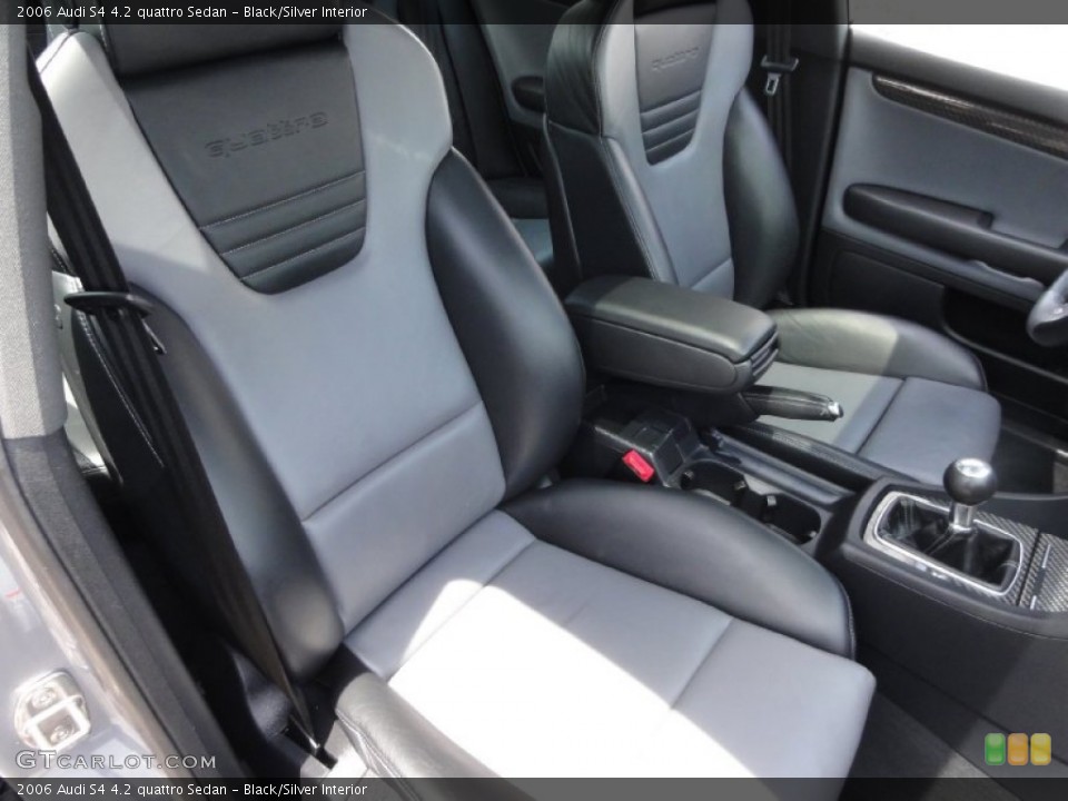 Black/Silver Interior Front Seat for the 2006 Audi S4 4.2 quattro Sedan #67621782