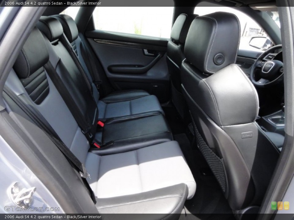 Black/Silver Interior Rear Seat for the 2006 Audi S4 4.2 quattro Sedan #67621818