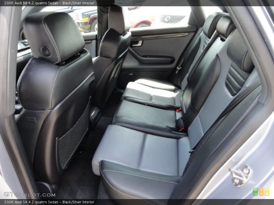 Black/Silver Interior Rear Seat for the 2006 Audi S4 4.2 quattro Sedan #67621839