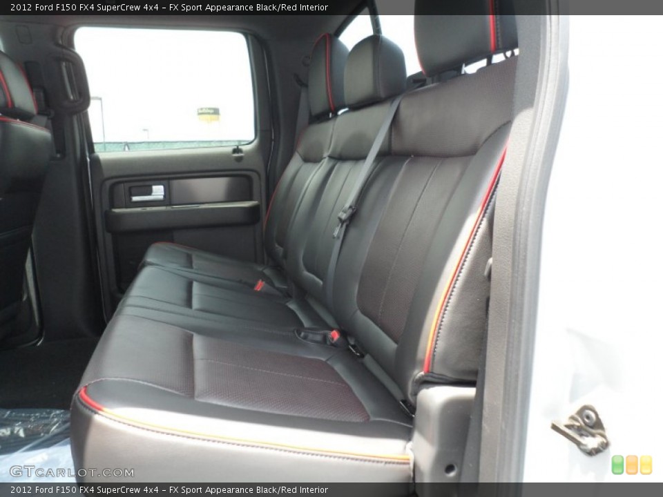 FX Sport Appearance Black/Red Interior Rear Seat for the 2012 Ford F150 FX4 SuperCrew 4x4 #67621973