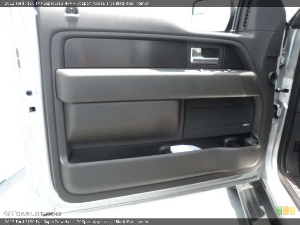 FX Sport Appearance Black/Red Interior Door Panel for the 2012 Ford F150 FX4 SuperCrew 4x4 #67621977