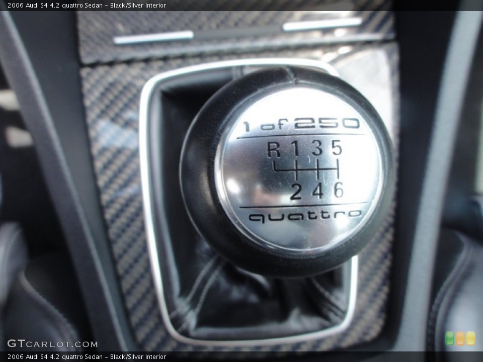Black/Silver Interior Transmission for the 2006 Audi S4 4.2 quattro Sedan #67621993